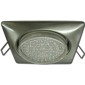 FS53S4ECB Ecola GX53 H4 Square Светильник встраиваемый, сатин-хром (уп.10/50шт.) FS53S4ECB