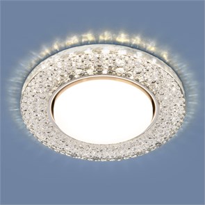 3029 GX53 CL прозрачный Встраиваемый точечный светильник с LED подсветкой (уп.50шт.) Elektrostandard a045483