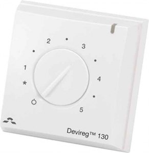 140F1010/119112003 Devireg™ Д-130 Терморегулятор с датчиком пола для накладного монтажа белый DEVI 140F1010