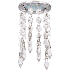 FL16RVECB Ecola MR16 CR1005 GU5.3 Glass Стекло Круг "Восточный стиль" Прозрачный / Хром 84x175 FL16RVECB