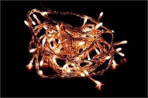 26775 CL04 Гирлянда 230V 60 LED 3300K, 4W, с контроллером, IP20, шнур 1,4м 0.5мм (уп.48шт.) FERON 26775