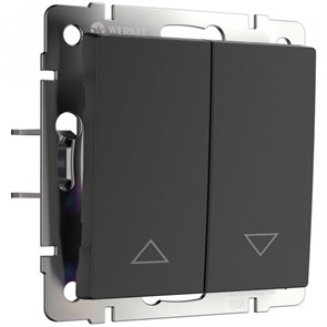WL08-01-02 Выключатель жалюзи, черный матовый (уп.10шт.) Werkel™ a041297