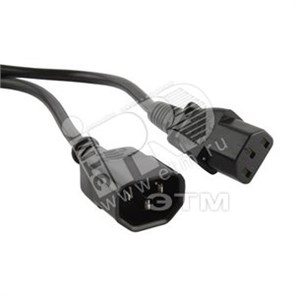PWC-IEC13-IEC14-10-BK Кабель питания IEC 320 C13 - IEC 320 C14 (3x1.00), 10A, 10м Hyperline 43794