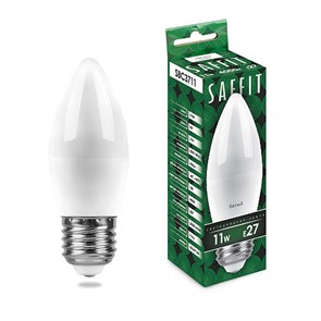 55135 SAFFIT SBC3711, C37 (свеча), 11W 230V E27 4000К (белый) Лампа светодиодная FERON 55135