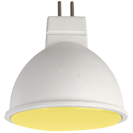 M2TY70ELC Ecola MR16 LED color 7,0W 220V GU5.3 Yellow Желтый матовое стекло (композит) 47х50 Ecola M2TY70ELC