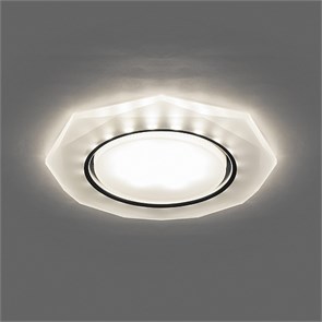 32660 CD5021, 20LED*2835 SMD 4000K, 15W GX53, без лампы,белый матовый Светильник встраиваемый с LED подсветкой с драйвером в комплекте FERON 32660