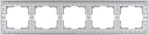 WL07-Frame-05 Antic Рамка на 5 постов, жемчужная (уп.5шт.) Werkel™ ВЫВЕДЕНА ИЗ АССОРТИМЕНТА a031786-1