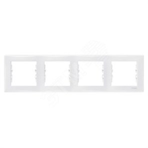 SDN5800721 Sedna Рамка 4 поста горизонтальная, белая (уп.20шт.) Schneider Electric SDN5800721