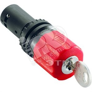1SFA619502R1071 Кнопка CE3K1-10R-11 с фиксацией 1НО1НЗ с ключом АВВ 1SFA619502R1071