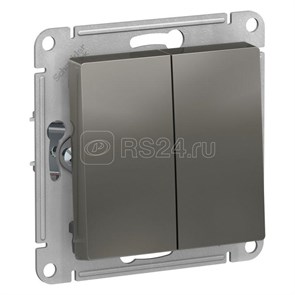 ATN000951 AtlasDesign Механизм выключателя двухклавишного (сх.5), сталь (уп.10шт.) Schneider Electric ATN000951