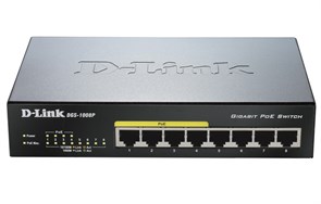 D-Link DGS-1008P/C1A Неуправляемый коммутатор с 8 портами 10/100/1000Base-T (4 порта PoE) DGS-1008P/C1A