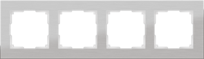 WL11-Frame-04 Aluminium Рамка на 4 поста, алюминий (уп.5шт.) Werkel™ a033742