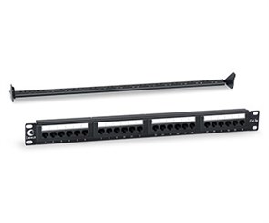 PL-24-Cat.5e-Dual IDC 19 Патч-панель 19"(1U), 24 порта RJ-45, Cat.5e, Dual IDC, с задним кабельным организатором Cabeus PL-24-Cat.5e-Dual IDC 19