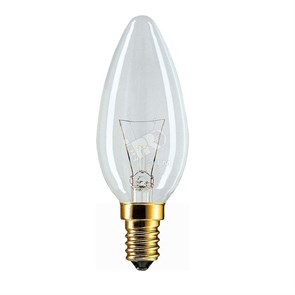 926000003017/01167150 PHILIPS Stan B 60W E14 230V B35 CL Лампа накаливания свеча прозрачная (уп.100шт.) 926000003017