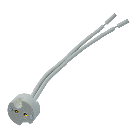AB53LWEAY Ecola base GU5.3 Патрон керамический с проводами 2х8см (уп.50/1000шт.) AB53LWEAY