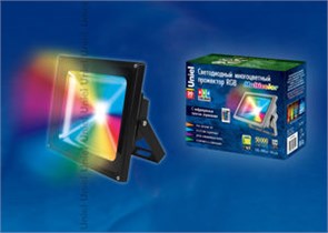 ULF-S01-20W/RGB/RC IP65 110-240В Прожектор светодиодный с пультом ДУ, RGB, серый (уп.16шт.) UNIEL ВЫВЕДЕН ИЗ АССОРТИМЕНТА ULF-S01-20W/RGB/RC