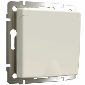 W1171262 Механизм розетки 1 гнездо с заземлением со шторками и крышкой IP44, айвори матовый (уп.10шт.) Werkel™ a059276-1