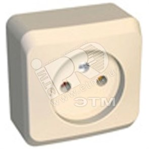PA 16-001K ЭТЮД Розетка 1 гнездо без заземления бежевая (уп.25шт.) Schneider Electric PA16-001K