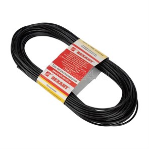 09-5125-3 Трос стальной в ПВХ изоляции d2.5мм 20м черн REXANT  09-5125-3