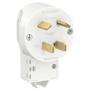 BLNSV003241 Blanca Вилка силовая для плит 3К+З, 32А, 440В белая (уп.2шт.) Systeme Electric (Россия) BLNSV003241