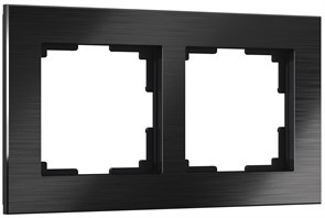 W0021708/WL11-Frame-02 Aluminium Рамка на 2 поста, черный алюминий (уп.5шт.) Werkel™ a050962-1