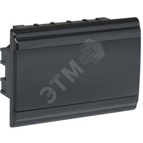 MKP13-V-01-12-41-K02 Бокс ЩРВ-П-12 модулей встраиваемый пластик черный с черной дверцей IP41 IEK® MKP13-V-01-12-41-K02