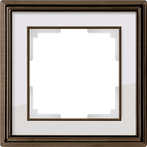 WL17-Frame-01 Palacio Рамка на 1 пост, бронза/белый (уп.5шт.) Werkel™ ВЫВЕДЕНА ИЗ АССОРТИМЕНТА a037682-1