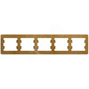 GSL000505 Glossa Рамка горизонтальная 5 постов, дуб (уп.5шт.) Schneider Electric GSL000505