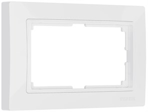 W0082001/WL03-Frame-01-DBL-white Snabb Basic Рамка для двойной розетки белая (уп.10шт.) Werkel™ a051304-1