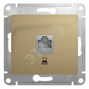 GSL000481K Glossa Розетка компьютерная RJ45 Cat. 5e, титан, механизм (уп.10шт.) Schneider Electric GSL000481K