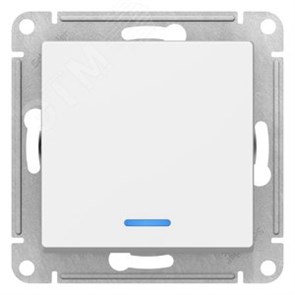 ATN001313 AtlasDesign Механизм выключателя одноклавишного с подсветкой (СХ.1А), лотос (уп.5шт.) Systeme Electric (Россия) ATN001313