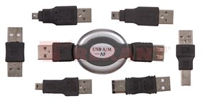 FD 18-1202 Набор USB удлинитель + 6 переходников REXANT (уп.10/100шт.) FD 18-1202