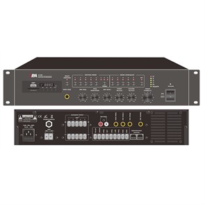 LPA-LX480 USB Микшер-усилитель 480 Вт/100 В, Тюнер, 2 мик-х, 3 лин-х вх., селектор 5 зон, приоритеты, контроль линий LPA LPA-LX480