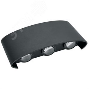48100 DH101 6*1W, 450Lm, 3000K, черный Светильник уличный светодиодный (уп.20шт.) FERON (Китай) 48100