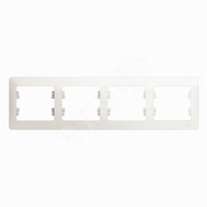 GSL000604 Glossa Рамка горизонтальная, 4 места, перламутр (уп.15шт.) Schneider Electric GSL000604