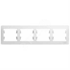 GSL000104 Glossa Рамка 4 поста, белая (уп.15шт.) Systeme Electric (Россия) GSL000104