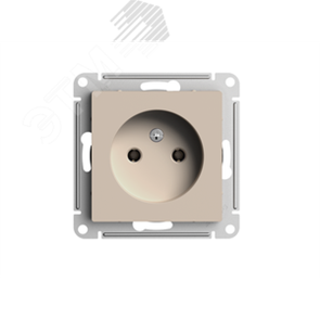 ATN001241 AtlasDesign Механизм розетки 1 гнездо без заземления, песочный (уп.5шт.) Systeme Electric (Россия) ATN001241