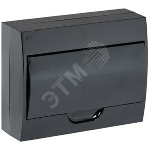 MKP13-N-12-41-K02 Бокс ЩРН-П-12 модулей навесной пластик черный с черной дверцей IP41 (уп.10шт.) IEK® MKP13-N-12-41-K02