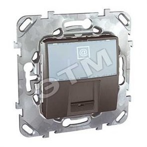 MGU5.421.12ZD КОМПЬЮТЕРНАЯ РОЗЕТКА 1ХRJ45 КАТ. 5Е, С ПОЛЕМ ДЛЯ НАДПИСИ ГРАФИТ (уп.10шт.) UNICA TOP MGU5.421.12ZD