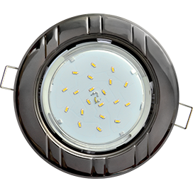 FB51H4ECB Ecola GX53 H4 9011 "6 полос" Черный хром Светильник встраиваемый (уп.10/50шт.) FB51H4ECB