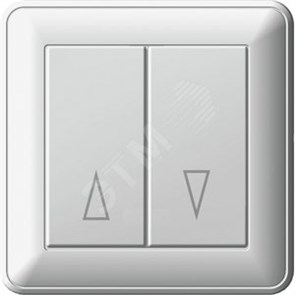VS416-253-18 Wessen 59 Двухклавишный выключатель с механич. блокировкой для жалюзи, в сборе, белый (уп.10шт.) VS416-253-18