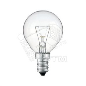 01183150 PHILIPS Stan 25W E14 230V P45 CL Лампа накаливания декоративная шар прозрачная (уп.100шт.) 871150001183150