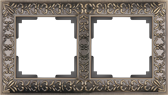 WL07-Frame-02 Antik Рамка на 2 поста бронза (уп.10шт.) WERKEL a029839-1