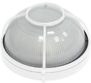 1108 (НПО11-100-04) светильник белый 100W E27 IP54 с решеткой 698297
