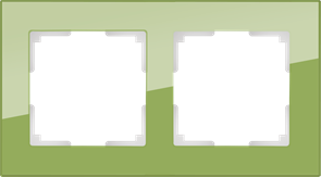 WL01-Frame-02 Favorit Рамка на 2 поста, фисташковая ВЫВЕДЕНА ИЗ АССОРТИМЕНТА a036588-1