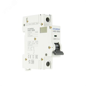 HGD63-M 1PMCS0000C 00006 Выключатель автоматический 1п 6A С 6кА Hyundai Electric HGD63-M 1PMCS0000C 00006