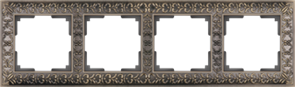 WL07-Frame-04 Antik Рамка на 4 поста, бронза (уп.5шт.) WERKEL a029841-1