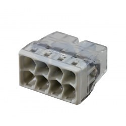 2273-248 Клемма монтажная 8x0,5-2,5мм² (медь+алюминий) с конт. пастой "Alu-Plus" (уп.50шт.) WAGO (Германия) 2273-248