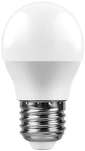 25482 LB-95 P LED 7Вт E27 4000К 580Лм шарик 220В (замена 60Вт) Лампа светодиодная (уп.10/100шт.) FERON (Китай) 25482