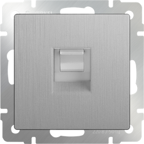 WL09-RJ-45 Розетка компьютерная RJ-45, серебряная рифленая (уп.5шт.) WERKEL a035647